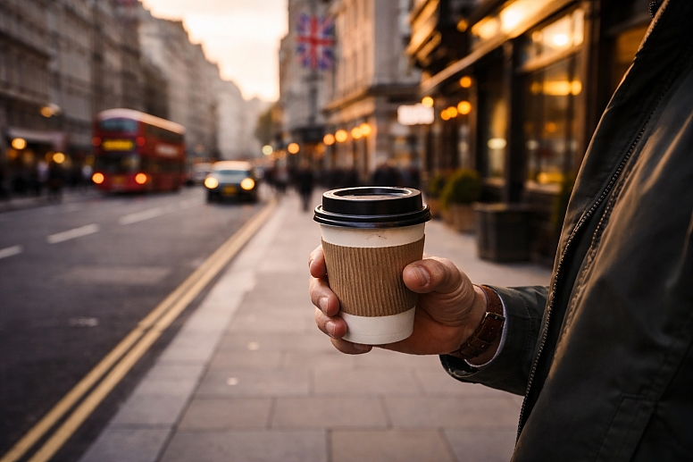 morning coffee in london street