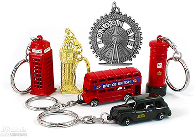 British Themed Metal Keyrings